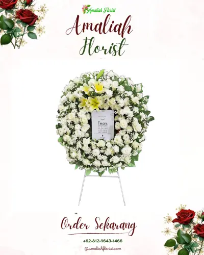 Krans Bunga Duka Cita di Sitirejo Iii